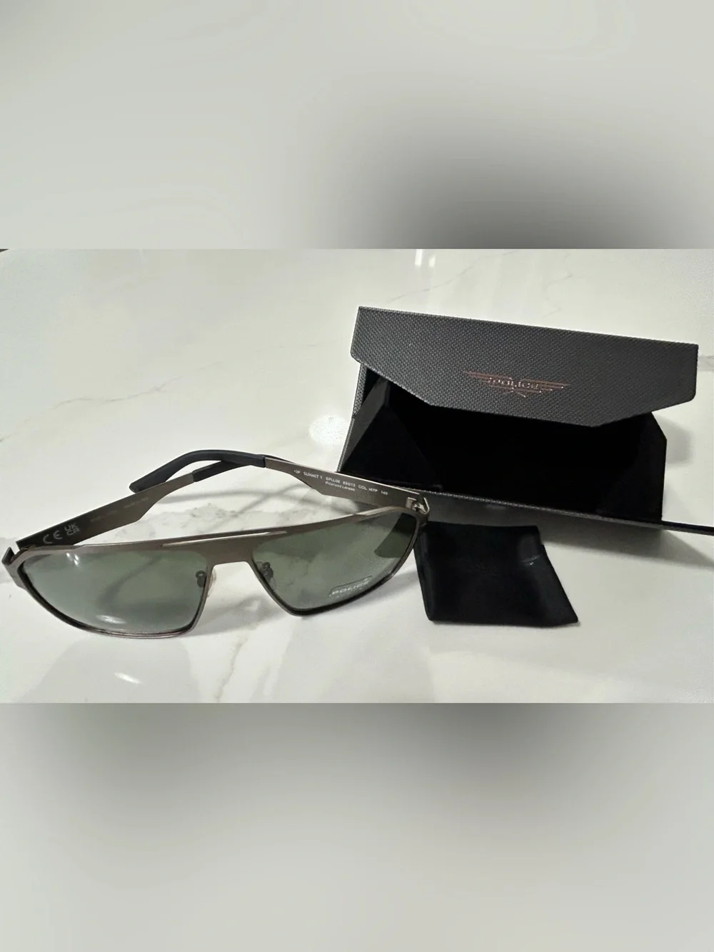 Police Men’s Gunmetal Frame Black Lens Sunglasses